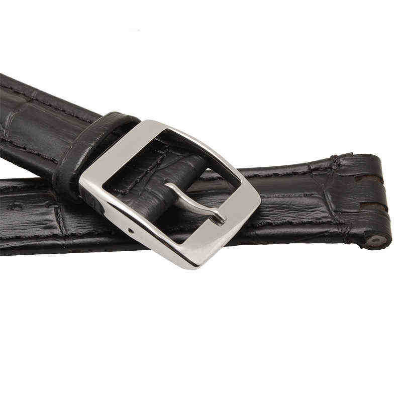 17mm 19mm bracelet pour bracelet s bracelet en cuir de veau véritable noir marron blanc étanche de haute qualité H220419260H