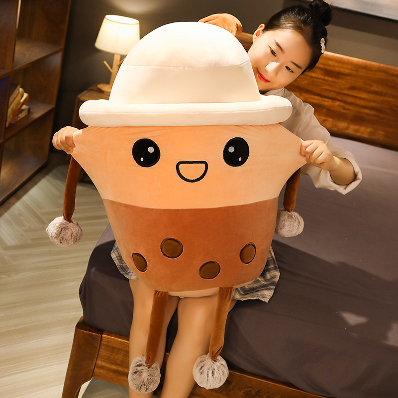 Cartoon plush pearl milk tea pillow lovely standing posture cup Stuffed gift baby gifts boys and girls D62