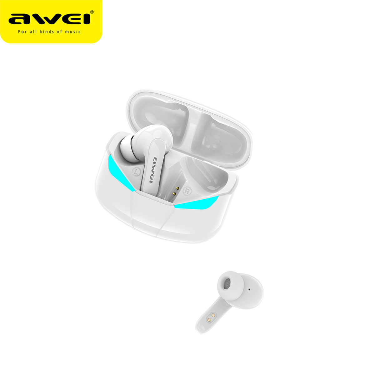 Awei T35 True Games Bluetooth Earpones Wireless Headset Sport Hifi Earskydd med låg latens 45ms