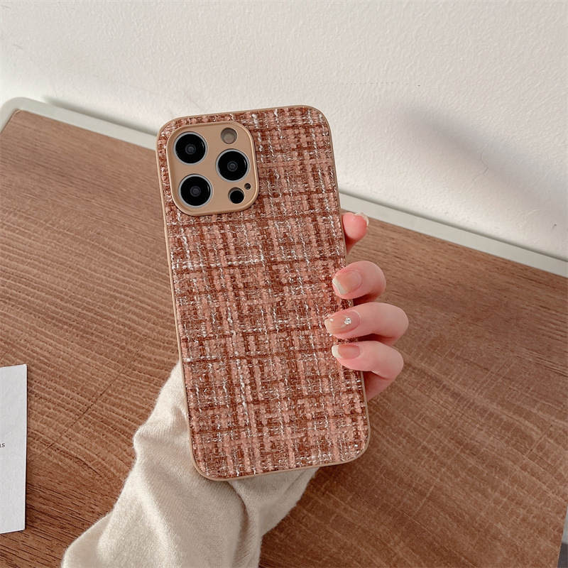 Weave INS Korean Fresh Style Soft Phone Cases Designers For iPhone 14 Pro Max Plus iPhone14 13 12 11 TPU Shockproof Camera Lens Protective Cover