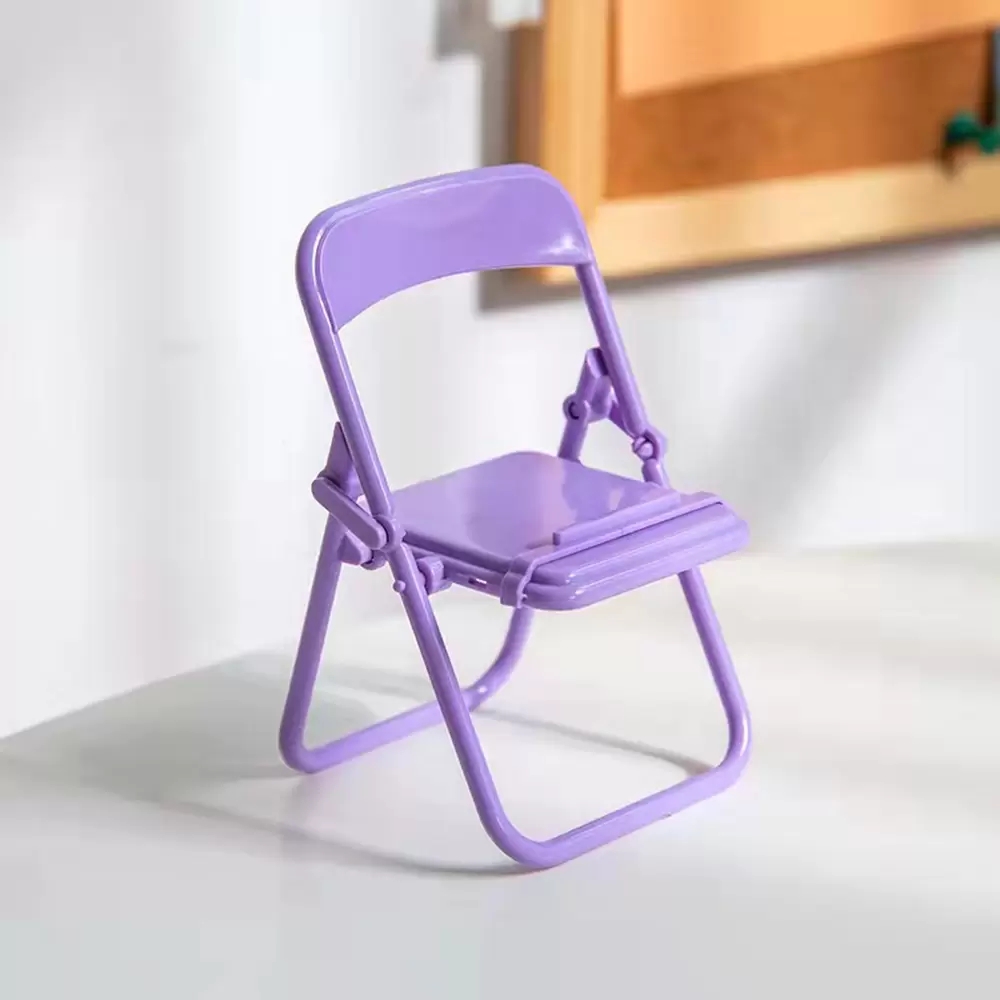 Cadeira fofa mini suporte de mesa para celular suporte preguiçoso lazy dobrável portátil criativo pequeno suporte backet presente atacado