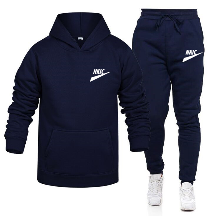 Träningsoverall för män 2022 Vårset Casual Herrset 3D-utskrift Plisserade hoodies Sweatshirt Byxdräkt Fitnesskläder