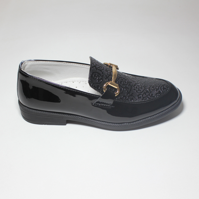 Zapatillas de deporte Zapatos para niños de moda Zapato formal para niños para fiesta Boda Charol negro Resbalón en punta redonda Rendimiento Niños Oxfords 25-38 221107