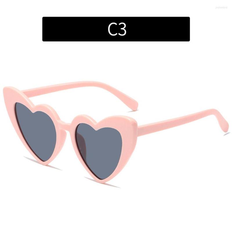 Óculos de sol em forma de coração para mulheres moda amor uv400 proteção óculos verão praia óculos235t