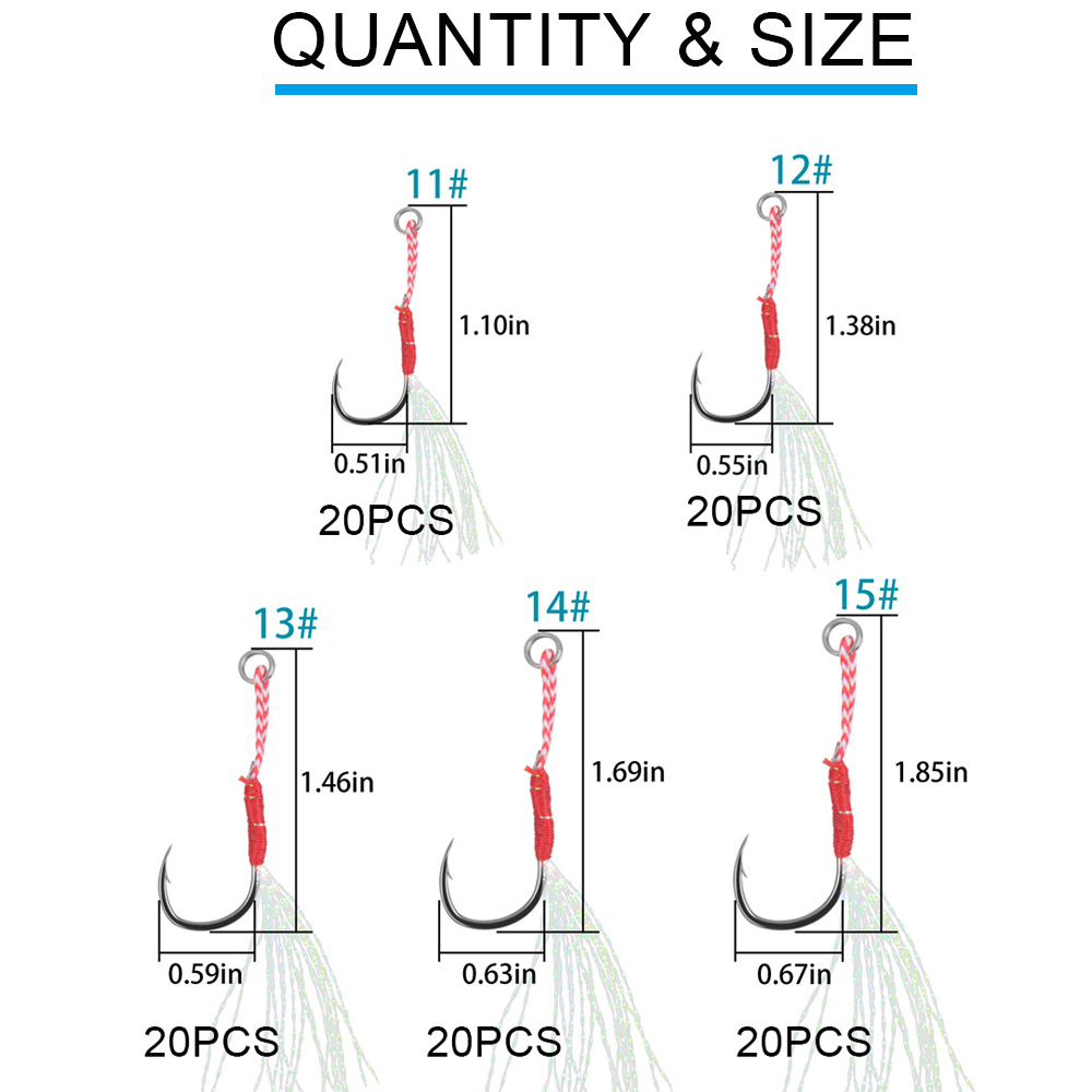 Balıkçılık kancaları box döküm jig yardımcı yavaş jigging cazibe bas dikenli fishook ile tüylü deniz balıkçılığı kancası 221107