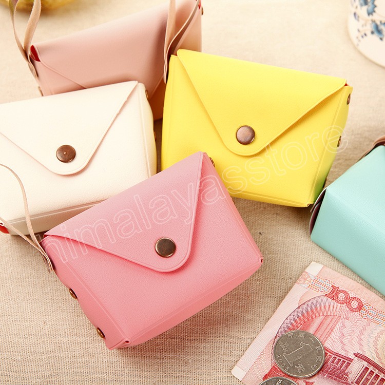 Mode PU Lederen Portemonnee Effen Kleur Munt Sleutel Geld Oortelefoon Kaarthouder Portefeuilles Vrouwen Meisje Clutch Bag Handtas