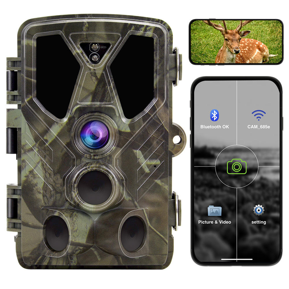 4K WiFi 812Pro Hunting Trail Cameras Outdoor Waterproof Video Recorder Version av HD Infraröd kamera Courtyard Hunting App