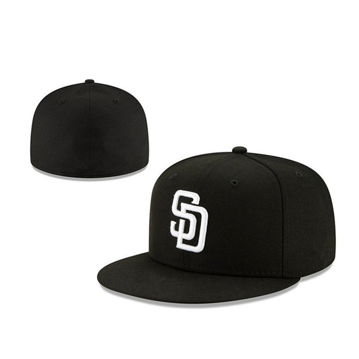 New San Diego Baseballteam Snapback Full Closed Caps Sommer als SD-Brief Gorras Bones Männer Frauen lässig Outdoor Sport flacher Hats Chapeau Cap A-7