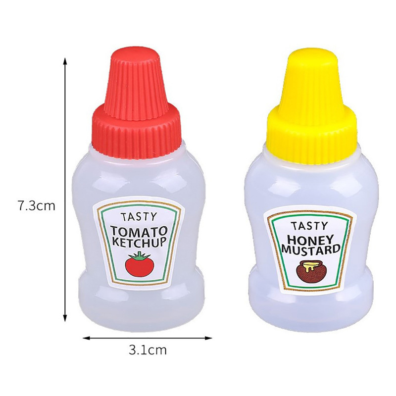 Mini garrafa portátil de ketchup /conjunto de pequenas ferramentas de salada de soja frasco de spray para suprimentos para almoço ao ar livre