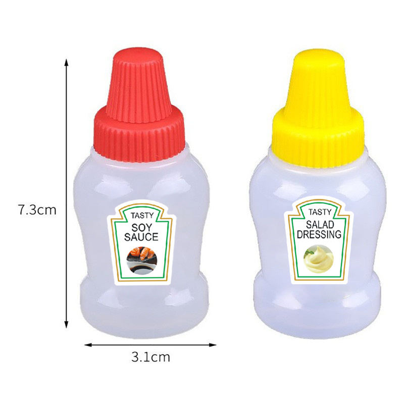 Mini garrafa portátil de ketchup /conjunto de pequenas ferramentas de salada de soja frasco de spray para suprimentos para almoço ao ar livre