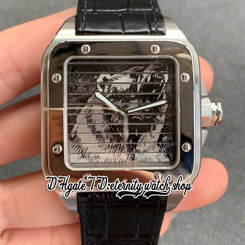 WWF wwf505914 A9611MC Orologio da uomo automatico Cassa in acciaio inossidabile Modello orso Tre in uno Quadrante a vibrazione Marcatori romani Cinturino in pelle 2022 Super Edition Orologi l'eternità