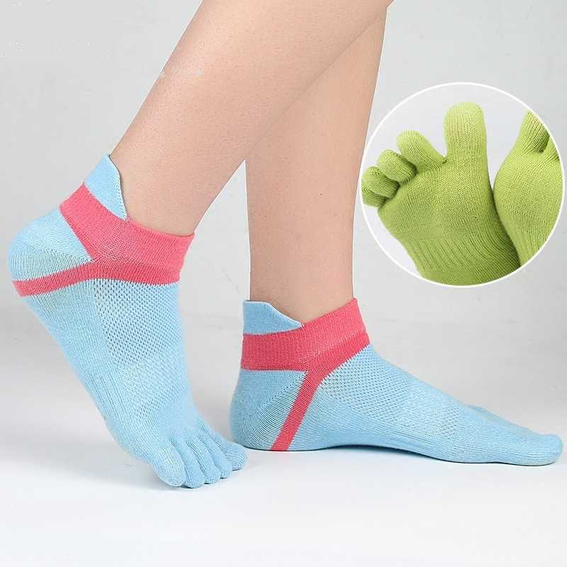 Çoraplar Çorap Yeni Kadın Kız Harajuku Toes Pamuk Şeker Renkli Renkli Genç Günlük Moda Ayak Bileği Yok Beş Parmak Socks T221102