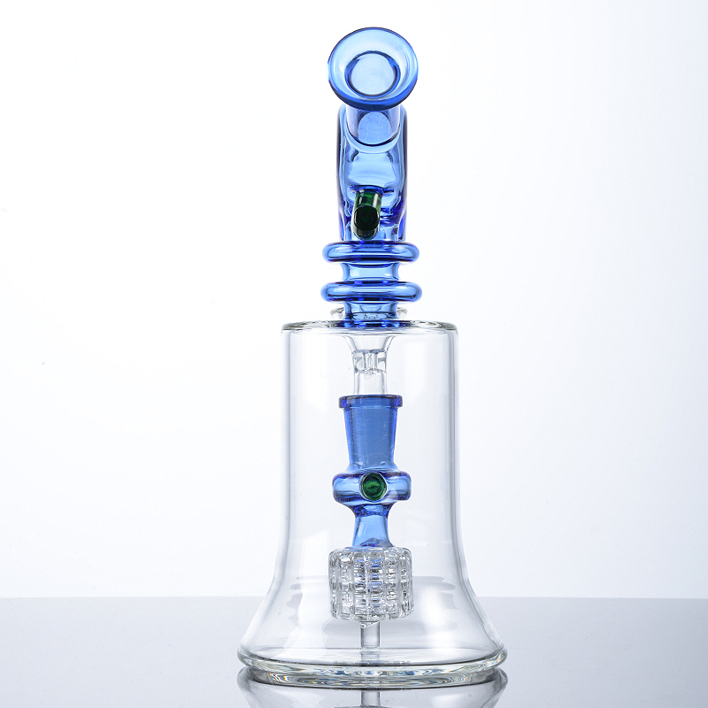 Nieuwe aankomst Sidecar Nek Hookahs Matrix PERC Bongs Unieke vorm 7 inch Kleine Bong 14 mm gewricht Pijp Dikke Pyrex Glass Water Pijpen Heady Oil Dab Rigs met kom