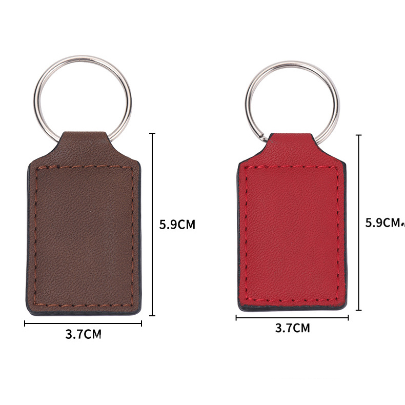 Porte-clés de sublimation vierge des deux côtés imprimable porte-clés Rectangle forme Vintage ornements transfert de chaleur porte-clés blancs bricolage FY5472 P1108