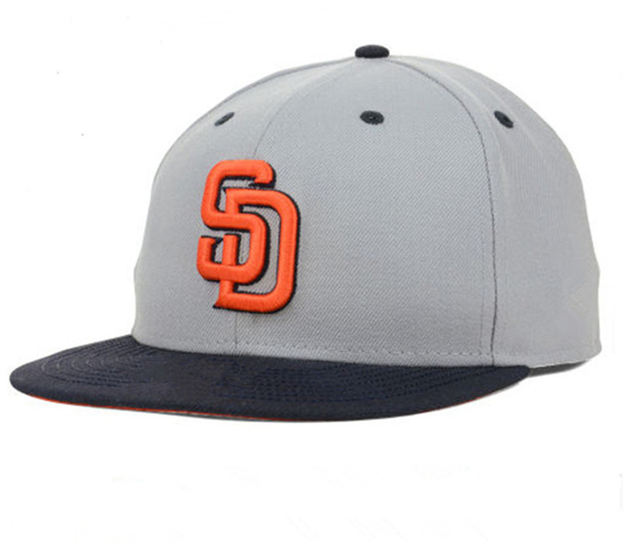 Nytt San Diego Baseball Team Snapback Full Closed Caps Summer As SD Letter Gorras Bones M￤n Kvinnor Casual Outdoor Sport Flat Fonded Hats Chapeau Cap A-8
