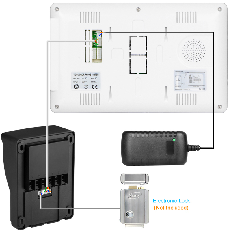 Türklingeln Video -Tür -Intercom -Eingangssystem Kit Kabeltürklingel Telefon Regenprofessionalanruf Panel IR -Kamera für Home Villa Building Apartment 221107