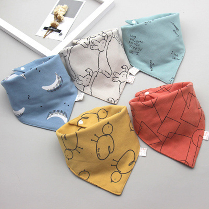 Bibs Burp Cloths set Bebek Üçgen Çift Pamuk Bandana Erkek Kız Kız Babador Besleme Smock Bebek Kumaş Tükürük Havlusu 221107