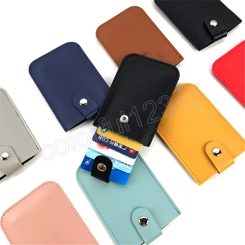 Monedero portátil de cuero PU para mujer, Mini monederos de cambio, billeteras de bolsillo, tarjetero, billetera para hombre