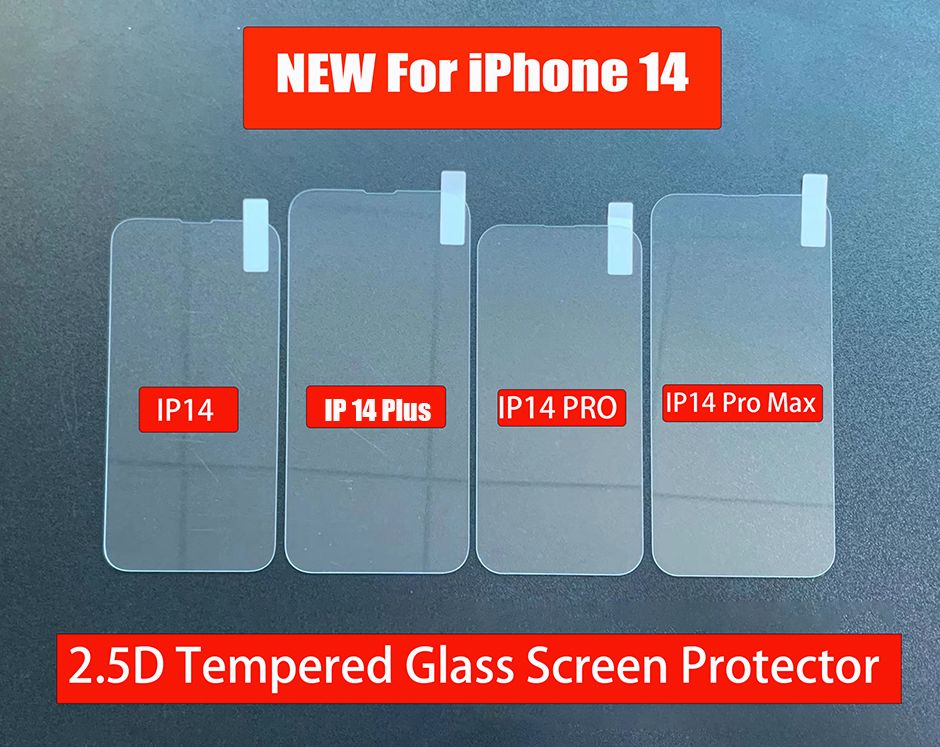 Film de protection d'écran en verre trempé 0,33 mm avec boîte en papier pour iPhone 15 14 13 12 11 Pro Max Xs Xr 7 8 Plus Lg Stylo 6 Samsung A73 A53 5G trempé