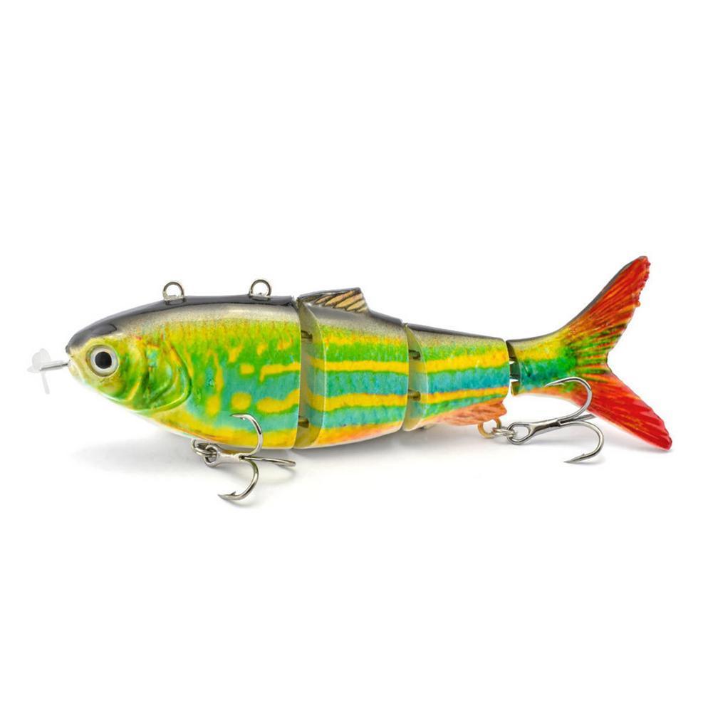 Baits lokt Robotic Swimming Lure 4-Segement Auto Electric Wobblers voor Pike Swimbait Fishing USB Oplaadbaar LED Light 221107