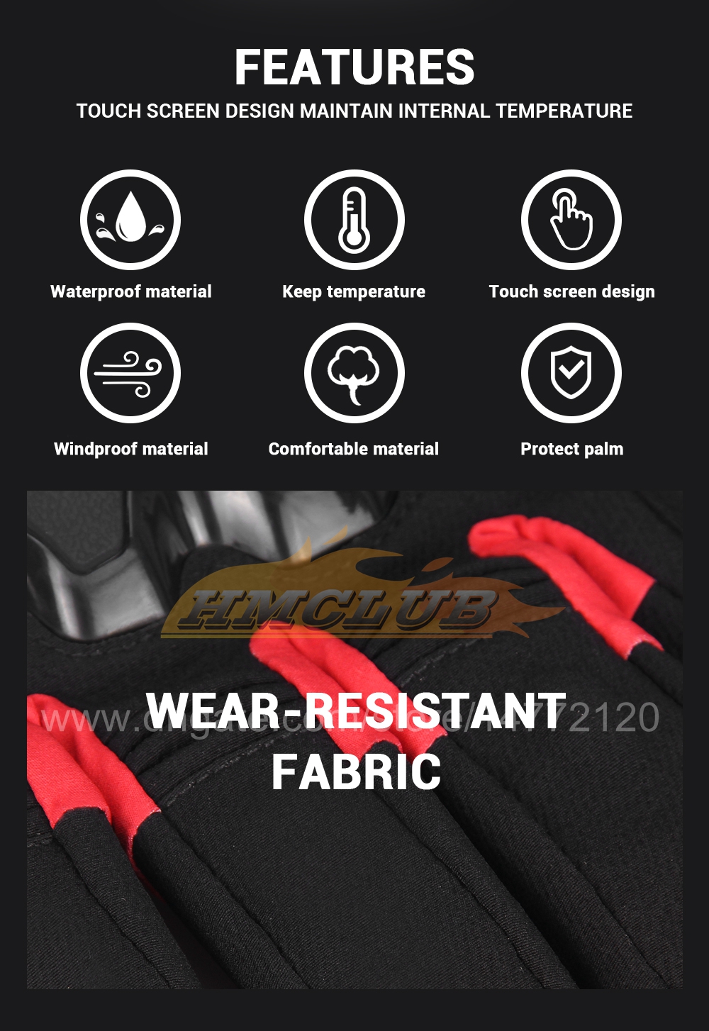 FR11 Motorfietshandschoenen Winter waterdichte verwarmde Guantes Moto Touch Screen Batterij aangedreven motorrijdtrainingshandschoenen