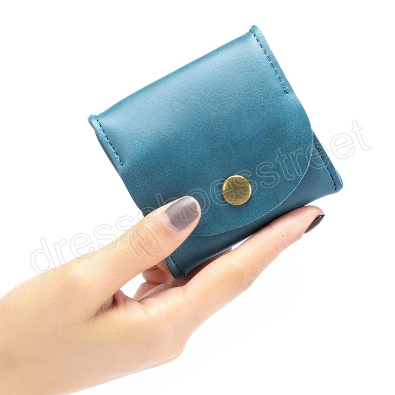 Porte-monnaie en cuir véritable pour hommes et femmes, portefeuille Vintage, petit Mini porte-carte d'accès, pochette de changement, porte-clés
