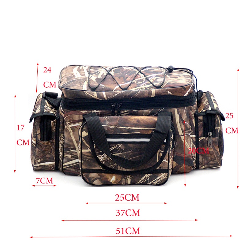 Fishing Accessories 50x30x25cm Waterproof Bag Nylon Large Capacity Multi-Purpose Tackle Two-Layer Outdoor Shoulder s X429 221107