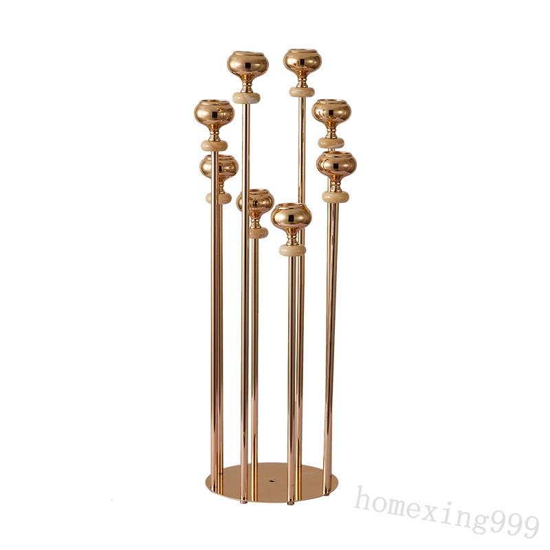 Металлические подсвечники 8 головы Candelabra Candle Holders Stands Wedding Table Centerseces Road Lead Decor