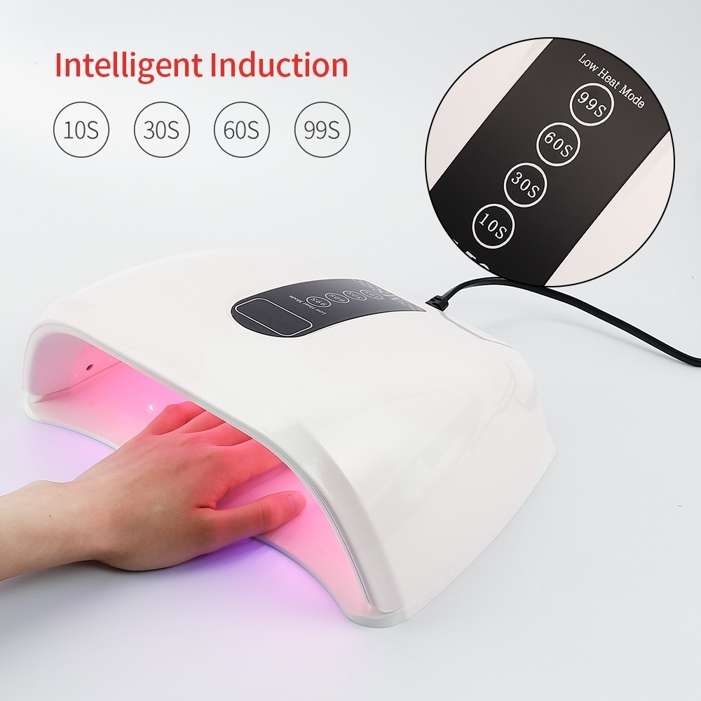 Nagelorter 96W 48LED LIGHTS Red Light Snabbtorkning LED -lampa Tow Hand Big Gel Polish Timer Smart Art Tools 221107