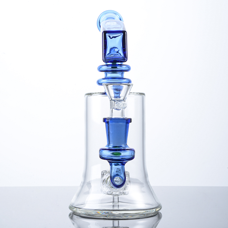 Nuovi narghilè Matrix Perc 7 pollici piccoli bong sidecar collo tubo a mano 14 mm giunto olio Dab Rigs 4 mm di spessore vetro Pyrex Bong inebrianti tubi di acqua di vetro con ciotola WP2288