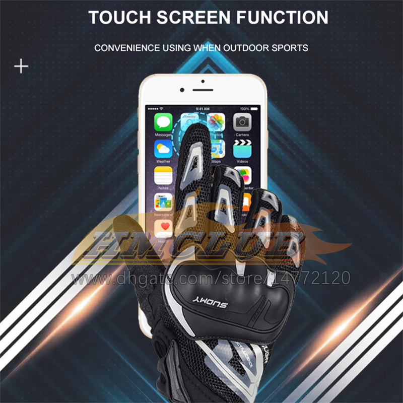 ST17 2019 guanti da moto nuovo arrivo guanti da moto traspiranti in mesh estivo uomo donna guanti da motocross touch screen