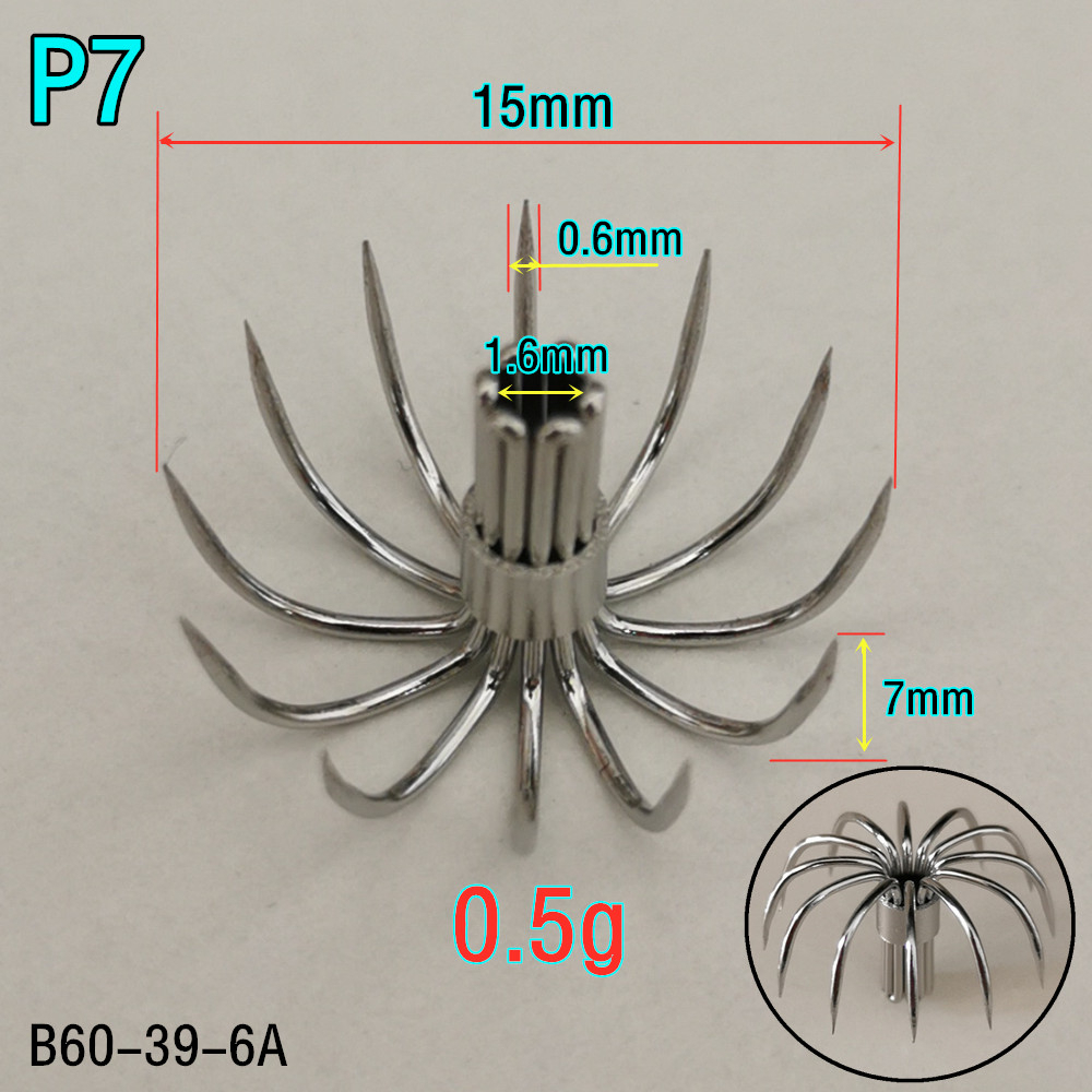 Haczyki rybackie ze stali nierdzewnej małe haczyki kalmary p parasol korona rybak p1-p8 hiszpańskie akcesoria przynęty jig pesca 221107