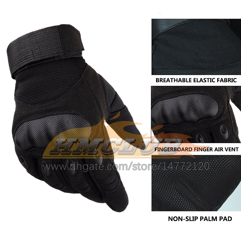 Gants de moto à écran tactile ST21 cuir artificiel jointure dure doigt complet équipement de protection course motard équitation Moto Motocross