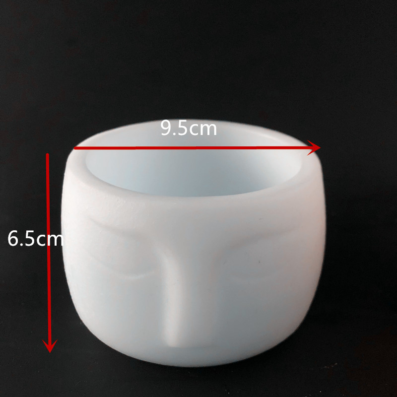 Candles 3D Face Cement Ashtray Mould DIY Concrete Planter Making Tools Silicone Flower Pot Mold Resin Craft Candle Holder Maker 221108