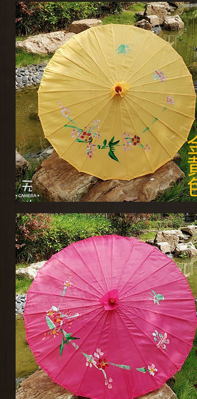 패브릭 파라솔 공예 우산 웨딩 브리다 우산 인쇄 핸들 핸들 hh22-335