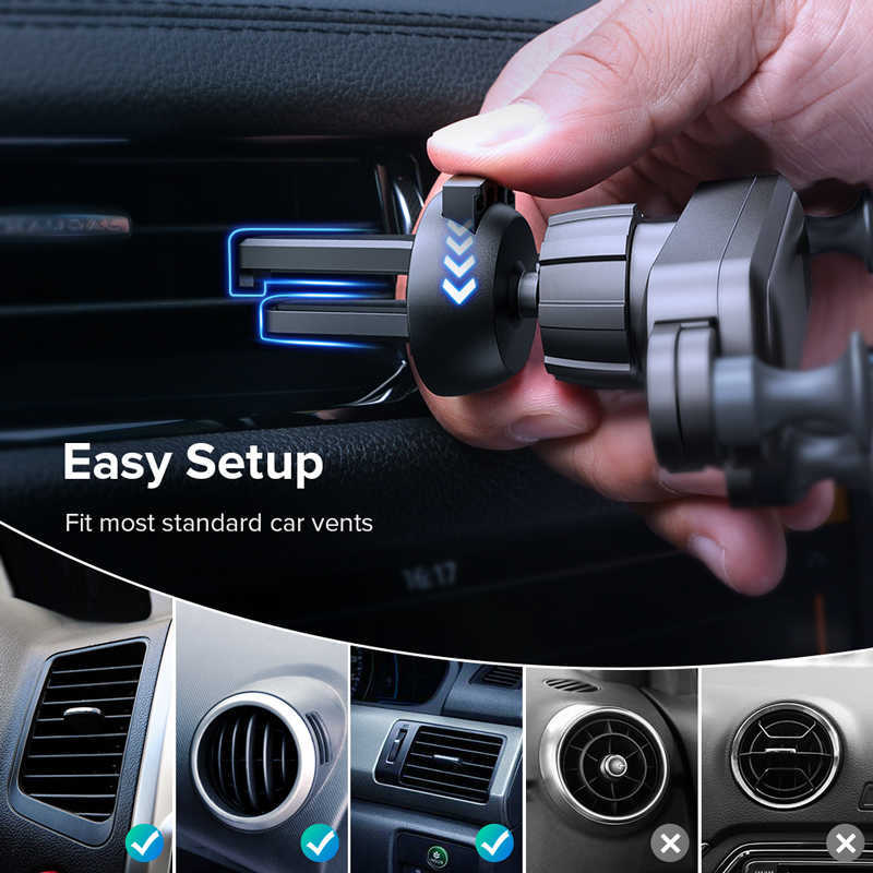 Gravity Car Phone Holder Supporto universale presa d'aria Supporto GPS Supporto iPhone 12 11 6 8 7 Redmi