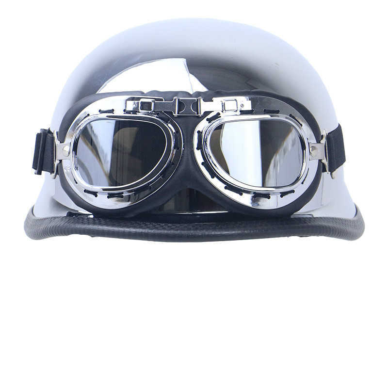 Casques de cyclisme Moto casque allemand Scooter électrique ATV visage ouvert Cruiser Chopper demi-casques moto casquette d'équitation DOT CE T221107