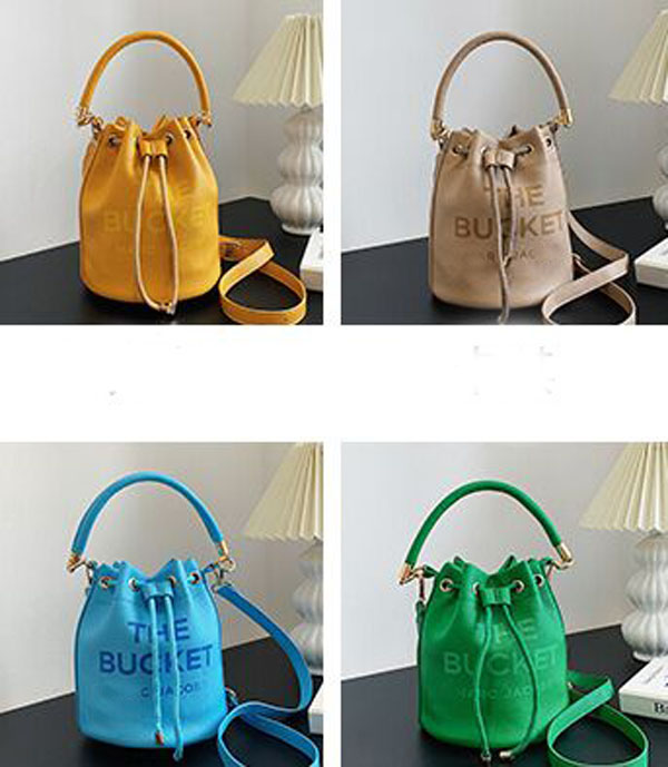 Kvinnor Tote Shoulder Crossbody Väskor Bucket Bag Luxury Pu Leather Purse Fashion Girl Designer Shopping Bag Handbags254K