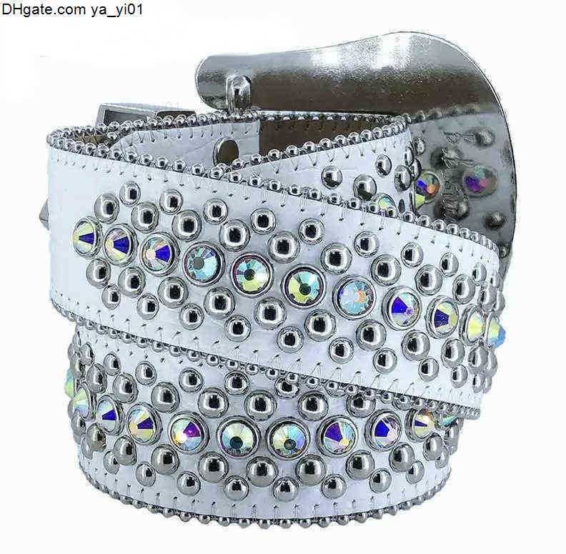 Bb 2022 Ceinture Designer Simon Ceintures pour Hommes Femmes Ceinture de diamant brillant blanc cintura uomo boosluxurygoods 0000308K