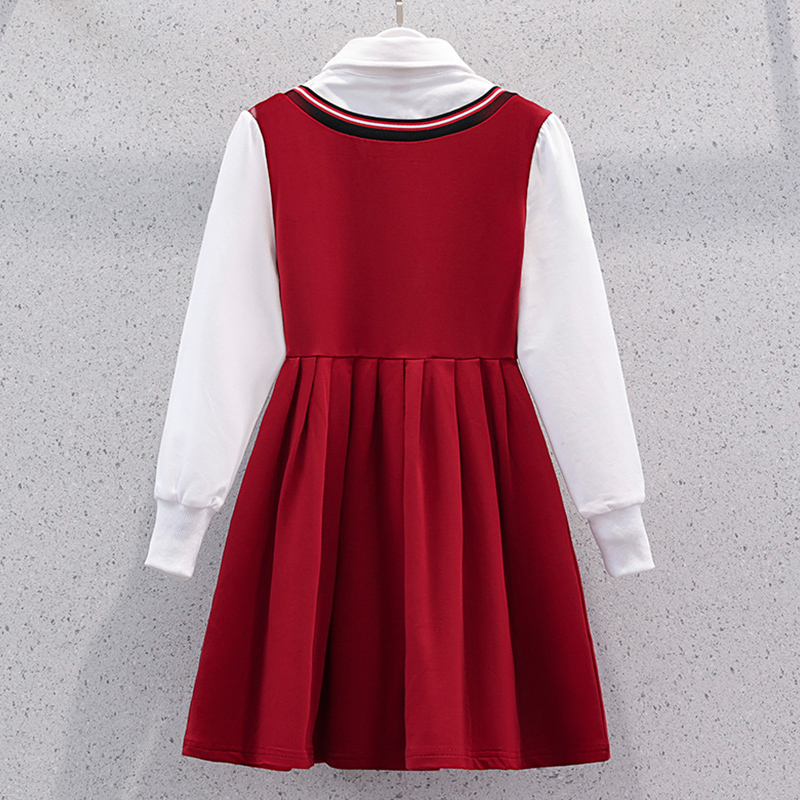 Flickor klänningar skol uniform tonåringar för kläder barn klär baby barn kläder vestidos vårdräkt 6 8 10 12 y år 221107