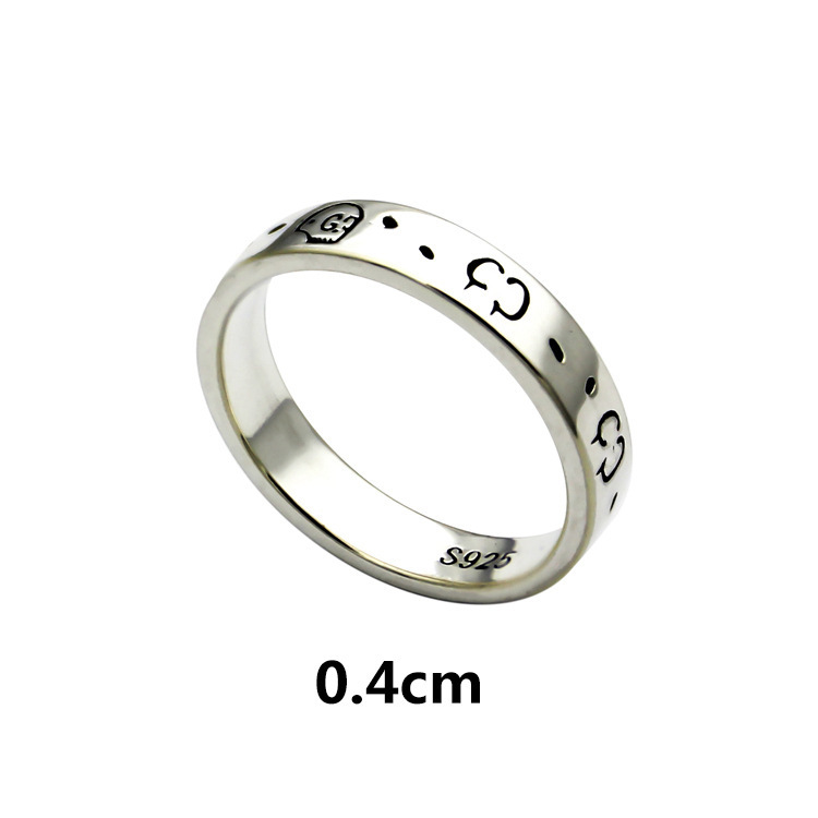 Couple Anneaux Designer Amour pour Femmes Hommes Mariage Luxe Fiançailles G Lettre Plaid Bague Titane Acier Rayé Couple Ring2560