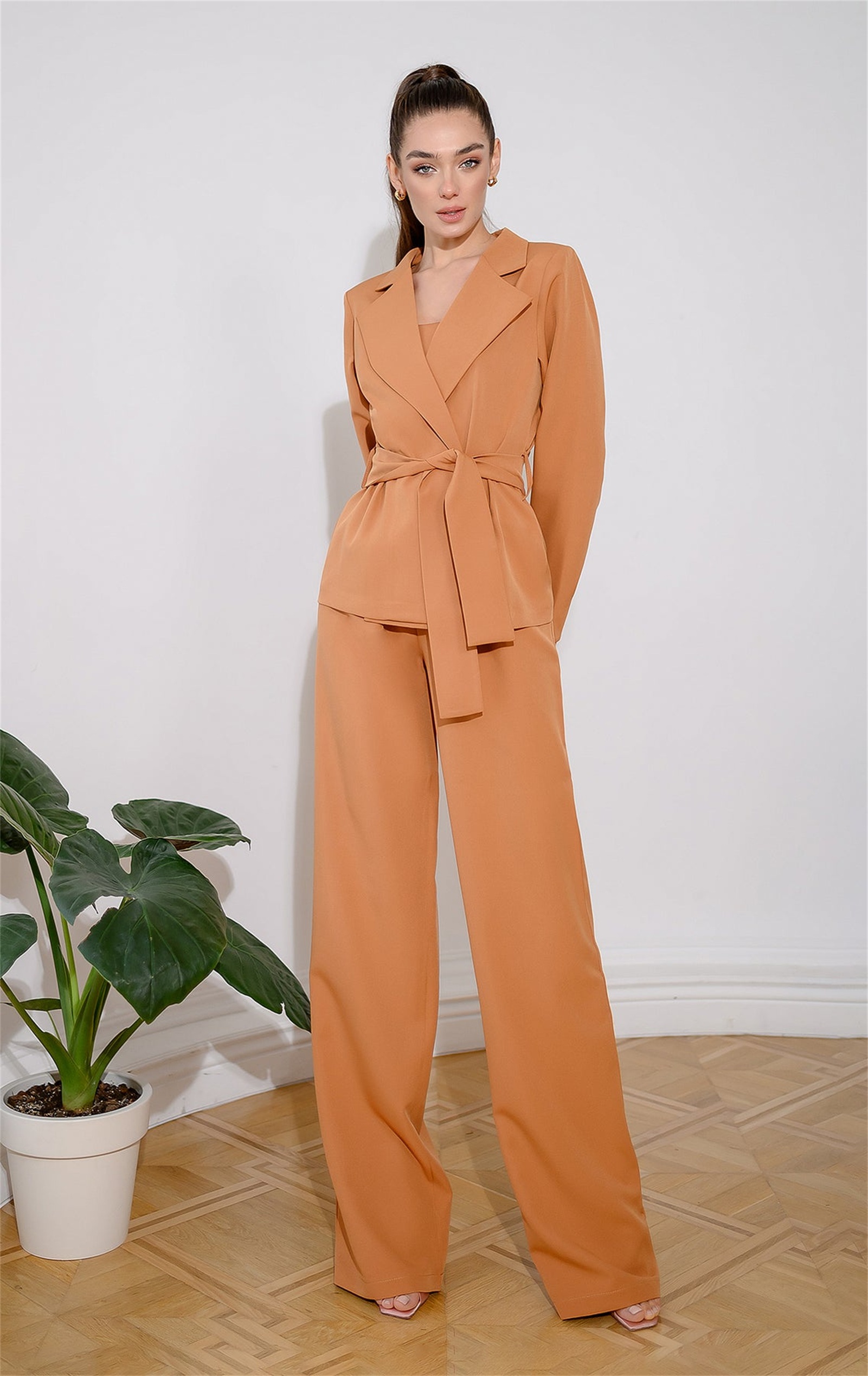 ホットレッドカーペットファッション女性パンツスーツ2個スリムフィットウエディングイブニングパーティーウェアブレザーズボン