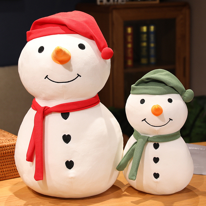 30 cm 45cm mignon bonhomme de neige jouet en peluche blanc snowman pouil de poupée girls oreiller coussin des cadeaux de Noël coussin décorations