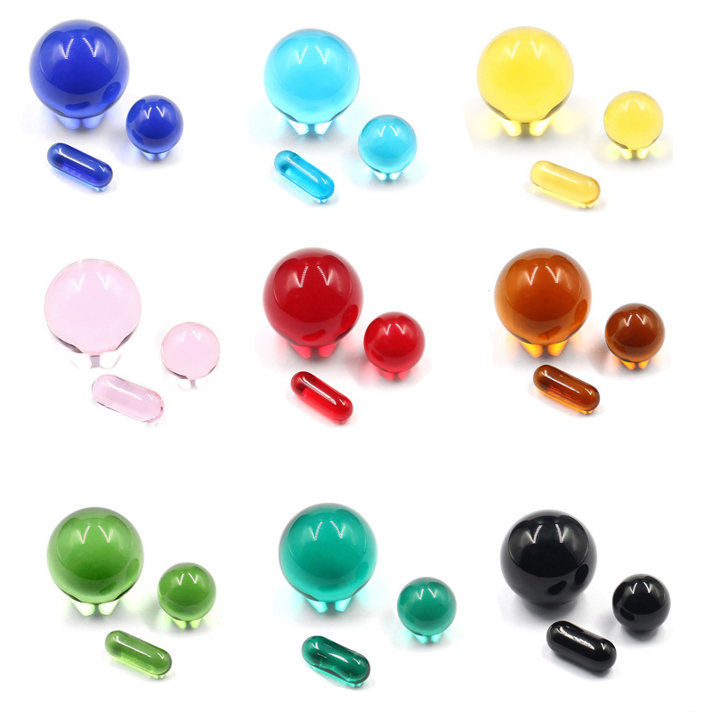 Rökning Terp Slurper Balls Pearls Capsule Pill Set Ruby Glass Carb Cap Top Auto Spinning for Slurp Quartz Bangers Accessories