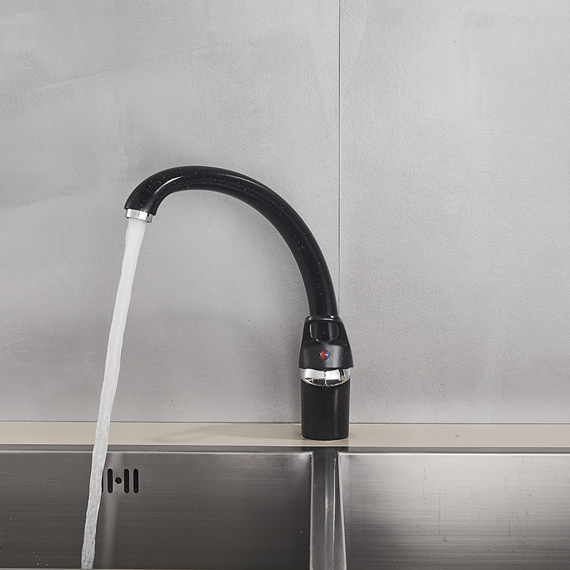 Kitchen Faucets Black With Dot Bathroom Sink Contemporary Fashion Single Handle and Cold Mixer Taps 221109