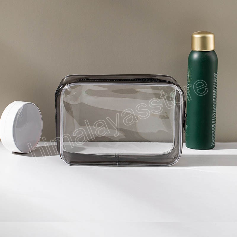 Sacchetti di trucco trucco con cerniera chiara borse cosmetiche in PVC trasparente organizzatore da viaggio portatile Waterproof Galleria Cosmetic Box