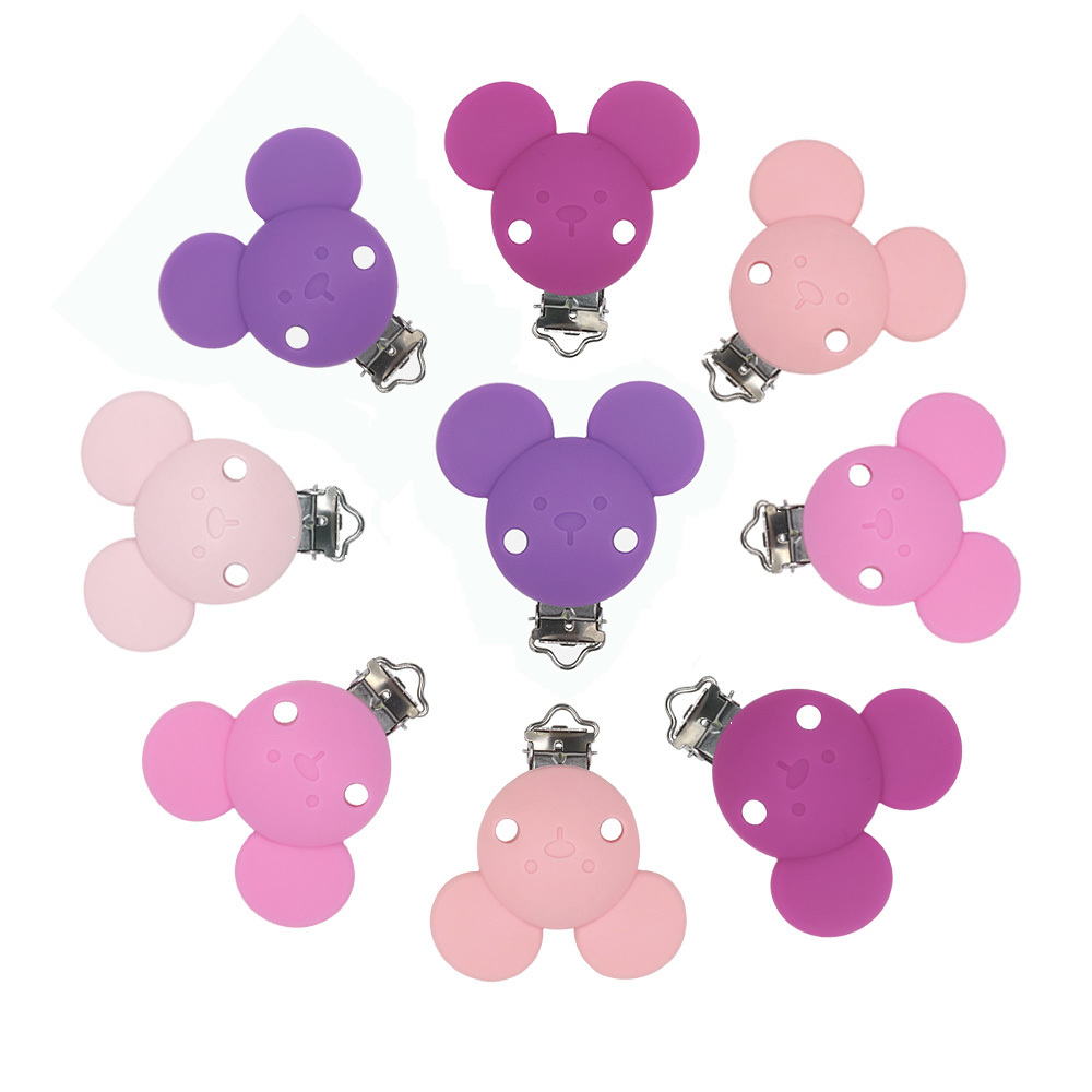 Zęby dziecięce zabawki bobo.box silikonowe koraliki Mikey Mouse okrągły kształt Pacifer Clips