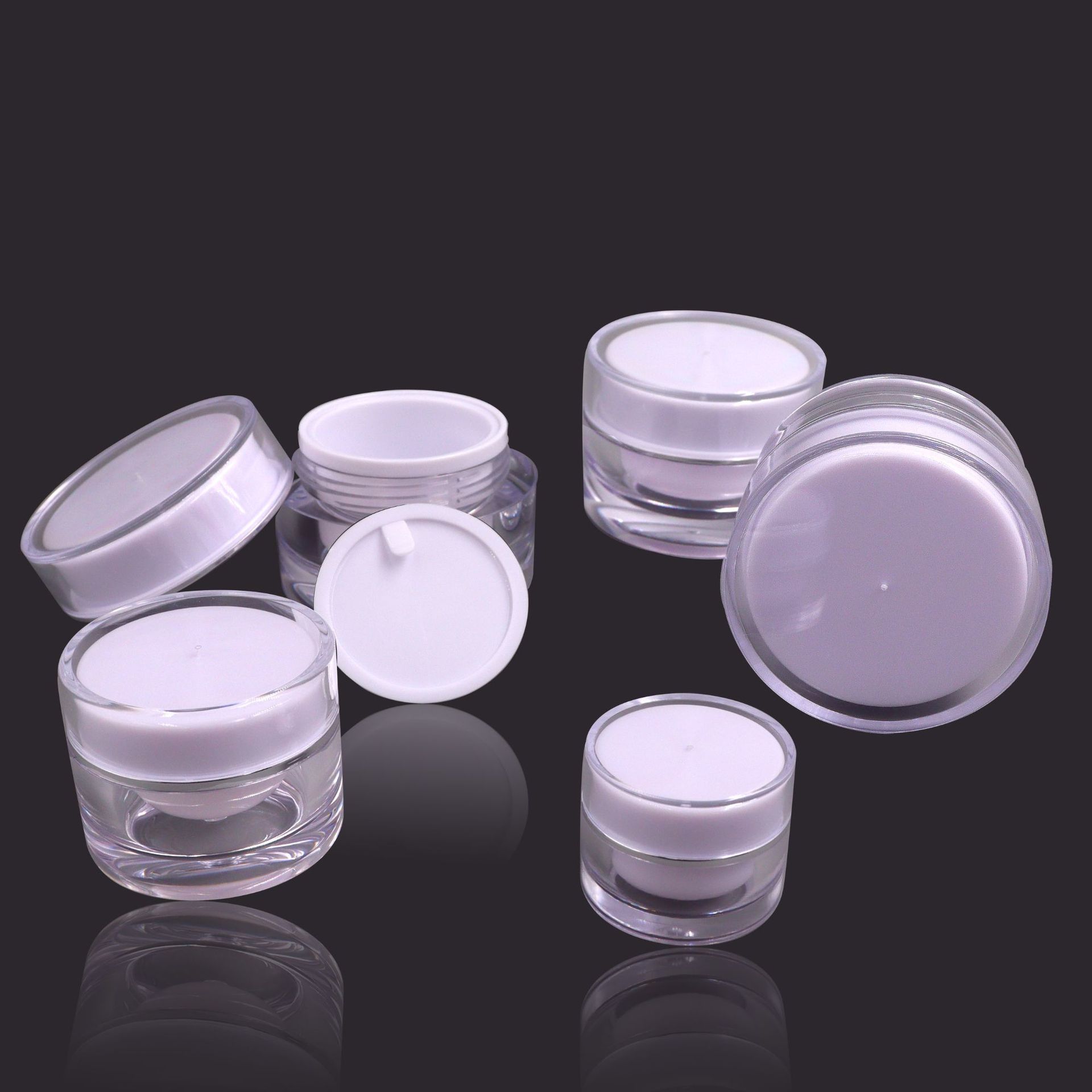 Produkt 5G 10G 15G 20G 30G Cream Jar PP PMMA Airless Refillable Cosmetic and Bottle With Pump Lids
