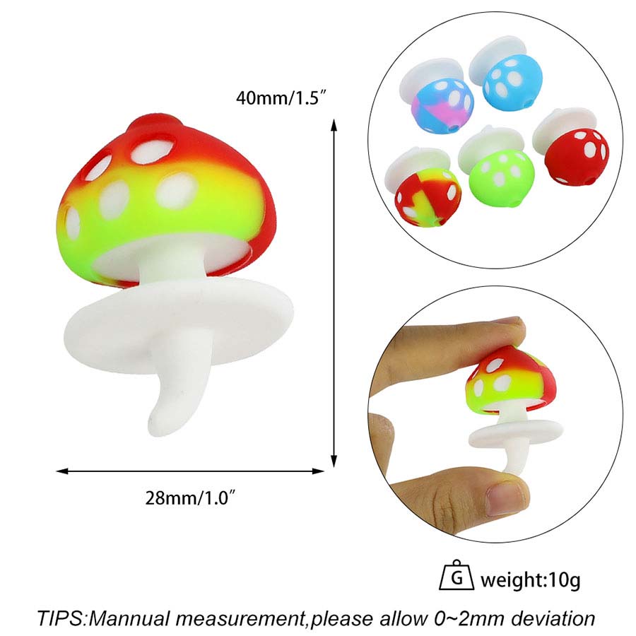 Akcesoria do palenia Kształt Grzyb Kwarcowy silikonowe czapki dymowe do rytmu Dab Rig Bong szklana rura