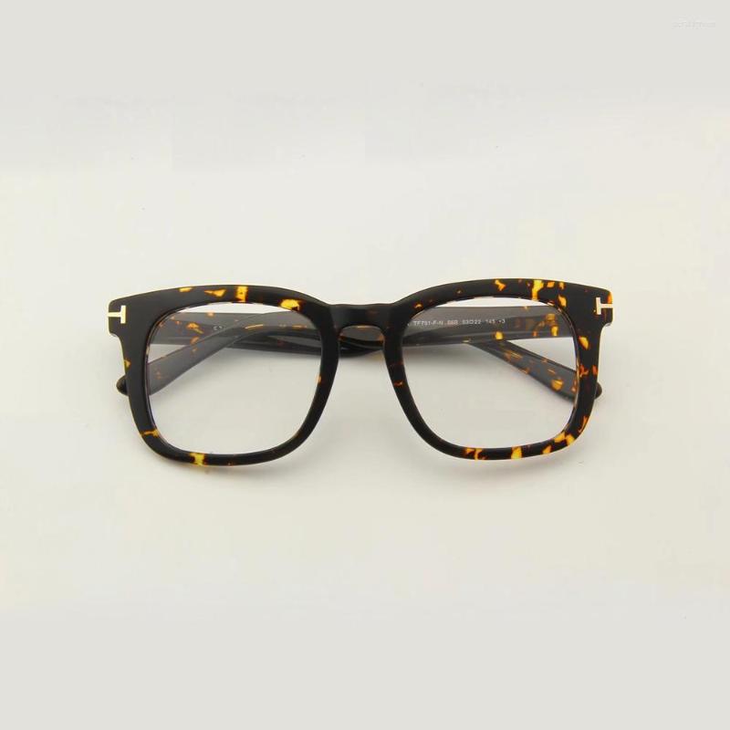 Sonnenbrillenrahmen 2022 Marke Vintage Große Größe Acetat Myopie Brillengestell Für Männer Frauen Hohe Qualität Brillen TF75213d